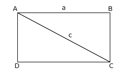 Tính diện tích hình chữ nhật khi biết 1 cạnh và đường chéo